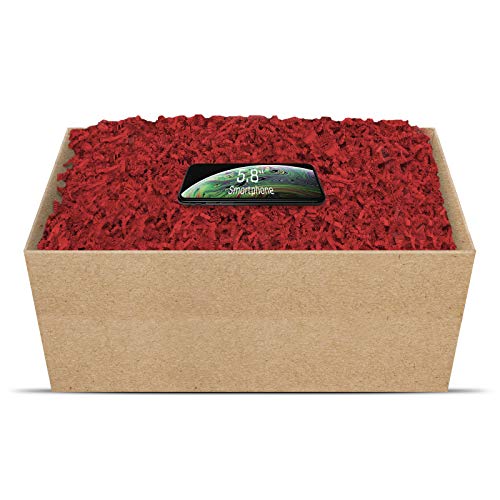 SizzlePak Relleno de papel respetuoso con el medio ambiente, muchos colores, 125 g de 1 kg (rojo profundo, 1 kg)