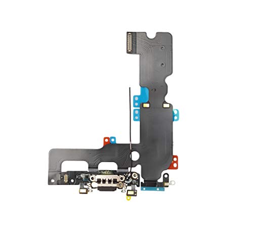 Smartex® Conector de Carga de Repuesto Compatible con iPhone 7 Plus Gris Oscuro - Dock de repeusto con Cable Flex Antena y Micrófono