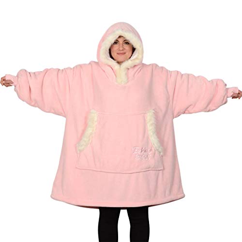 Snug Rug The Eskimo - Manta sudadera con capucha, de forro polar sherpa supersuave y cálido de primera calidad, para adulto, oversized, talla única, unisex, para hombre y mujer