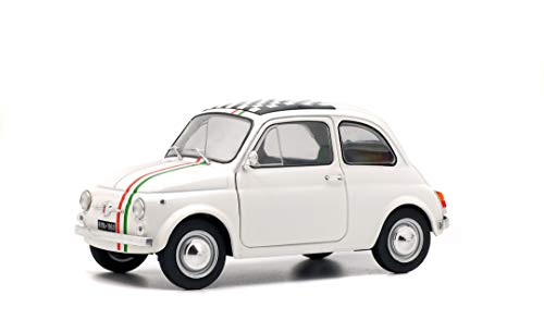 Solido S1801403 1:18 1968 Fiat 500L Italia-Blanco