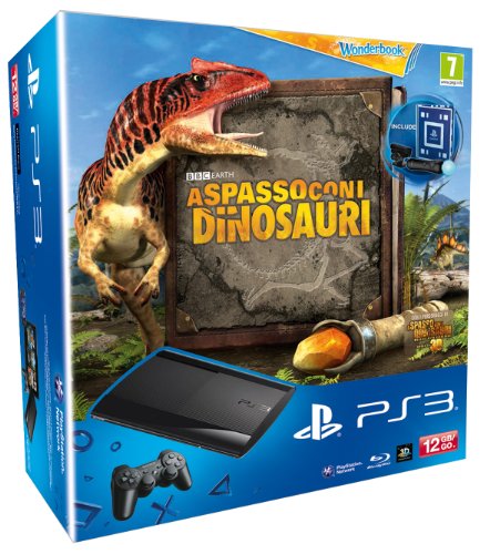 Sony PS3 12GB + A Spasso con i Dinosauri + WB + SP Move - juegos de PC (PlayStation 3, IBM Cell Broadband Engine, RSX, 12 GB, 10, 100, 1000 Mbit/s, 802.11b, 802.11g) Negro