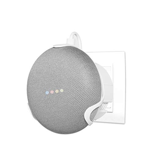 Soporte de pared para Google Home Mini,LANMU Socket Mount Stand para Google Home Mini Speaker (Blanco) Soporte de pared para Google Home Mini,LANMU Socket Mount Stand para Google Home Mini Speaker (Blanco)