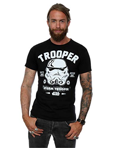 STAR WARS Hombre Stormtrooper Collegiate Camiseta Medium Negro