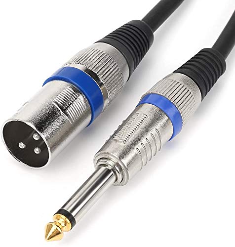 Stereo Cable De MicróFono Xlr Macho A 6,35 mm 1/4 Ts Jack Cable Audio De Desequilibrado Mono Conector Xlr Guitar Cable(1,5m)