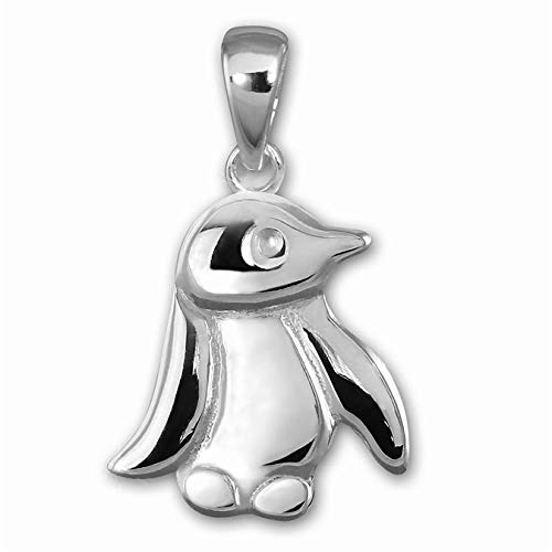 Teenie-Weenie SDH418J - Colgante de pingüino de plata de ley 925