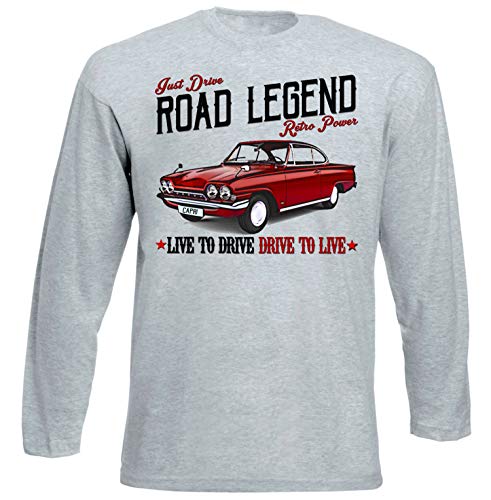 Teesandengines Ford Capri Consul Tshirt de Manga Larga Gris para Hombre Size Xlarge Teesandengines Ford Capri Consul Tshirt de Manga Larga Gris para Hombre Size Xlarge
