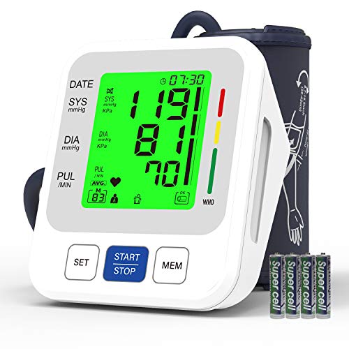Tensiómetro de Brazo, Oudekay Monitor de Presión Arterial Totalmente Automático, Tensiómetro de Brazo Digital Deteccion de Irregular Arritmia Pulso Monitor de Presión Arterial (Incluye 4 Pilas AAA) Tensiómetro de Brazo, Oudekay Monitor de Presión Arterial Totalmente Automático, Tensiómetro de Brazo Digital Deteccion de Irregular Arritmia Pulso Monitor de Presión Arterial (Incluye 4 Pilas AAA)