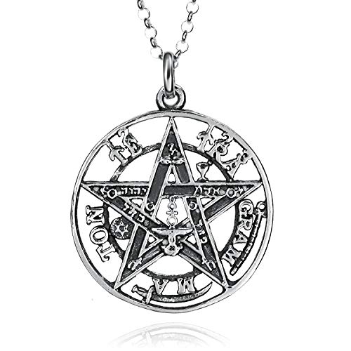 Tetragramaton Plata De Ley 925, Amuletos De La Suerte Y De La Protección. Pentagrama Colgante Hombre Y Mujer. Colgante De Plata En Tres Dimensiones 15 - 25 Y 30 mm De Diametro. (30 m con Cadena) Tetragramaton Plata De Ley 925, Amuletos De La Suerte Y De La Protección. Pentagrama Colgante Hombre Y Mujer. Colgante De Plata En Tres Dimensiones 15 - 25 Y 30 mm De Diametro. (30 m con Cadena)