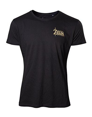 The Legend of Zelda Breath Of The Wild - Golden Game Logo Camiseta Negro M