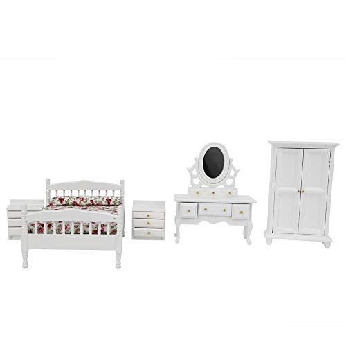 Tnfeeon 5pcs 1:12 Dollhouse Miniatura Muebles Mini Juego de Dormitorio de Madera Accesorio para Doll House Toy Decoración del hogar Escena Disparo(1/12 Muebles de casa de muñecas) Tnfeeon 5pcs 1:12 Dollhouse Miniatura Muebles Mini Juego de Dormitorio de Madera Accesorio para Doll House Toy Decoración del hogar Escena Disparo(1/12 Muebles de casa de muñecas)