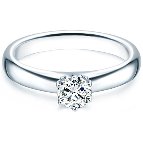 Tresor 1934 Solitario da Donna in Argento Sterling 925 con Zirconia Tresor 1934 Solitario da Donna in Argento Sterling 925 con Zirconia
