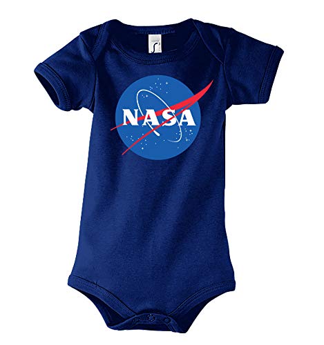 TRVPPY Body de manga corta para bebé modelo NASA, talla 3-24 meses, en muchos colores azul marino 6-12 Meses