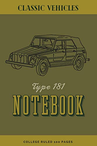 Type 181 Notebook: Lined appreciation  journal and repair workbook