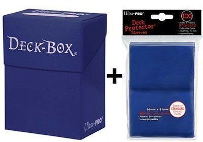Ultra Pro Deck Box + 100 Protector Sleeves - Blue - Magic: The Gathering - Standard
