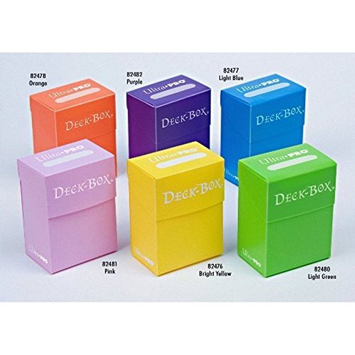 Ultra Pro Set of Six New Deck Boxes (Incl. Orange, Purple, Light Blue, Pink, Yellow, Light Green)