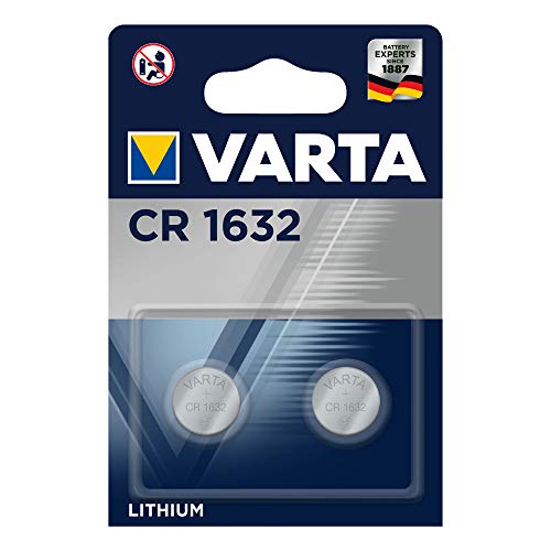 VARTA CR 1632 - Pack de 2 Pilas (Litio, 3V, 135 mAh)