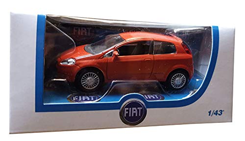 Vehículo Modelo Fiat Punto de 11 cm con Discos Abiertos para Jugar y coleccionar, para niños y coleccionistas (Rojo)