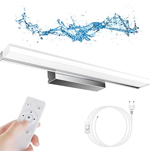 VITCOCO Lámpara de Espejo Aplique Baño Lámpara LED 40cm 15W 1200LM 2800-6500K Regulable Con interruptor Luz de espejo de baño LED grado impermeable IP44 VITCOCO Lámpara de Espejo Aplique Baño Lámpara LED 40cm 15W 1200LM 2800-6500K Regulable Con interruptor Luz de espejo de baño LED grado impermeable IP44