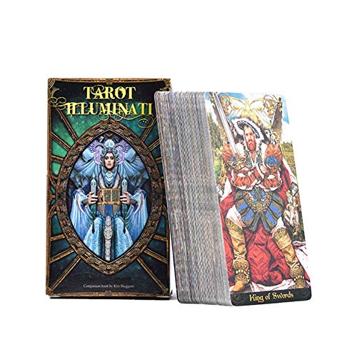 vogueyouth Illuminati Kit Tarot Cards - 78 Cartas de Tarot a Todo Color para Juegos de Fiestas Familiares vogueyouth Illuminati Kit Tarot Cards - 78 Cartas de Tarot a Todo Color para Juegos de Fiestas Familiares