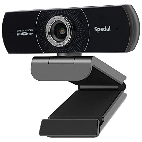 Webcam 1080p 60fps, HD Cámara Web con Micrófono para Escritorio, Cámara Web USB de Enfoque Manual para para Video Chat y Grabación, Compatible con Windows, Mac y Android