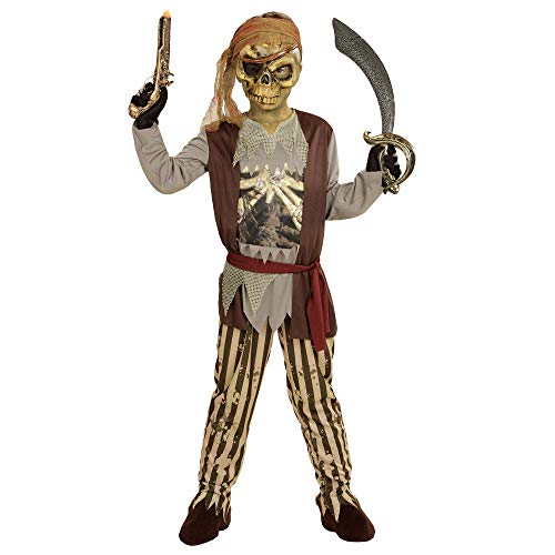 WIDMANN wdm03977 ? Disfraz para niños Pirata de Barco Fantasma (140 cm/8 ? 10 años), marrón, XS