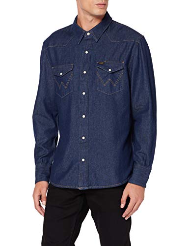 Wrangler Icons Camisa, Azul (New 301), XXX-Large para Hombre