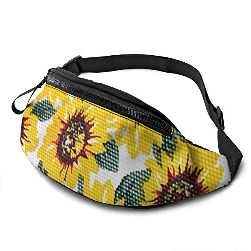 XCNGG Bolso de cintura corriente bolso de cintura de ocio bolso de cintura bolso de cintura de moda Repeat Pile of of Retro Sunflowers Waist Pack Bag for Men Women,Casual Running Belt Bags Hip Bum Bag