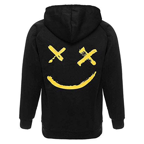 XIAOYAO Hombre Sudadera con Capucha Deportiva Manga Larga Hoodie Casual Camisa de Entrenamiento (L, Negro) XIAOYAO Hombre Sudadera con Capucha Deportiva Manga Larga Hoodie Casual Camisa de Entrenamiento (L, Negro)