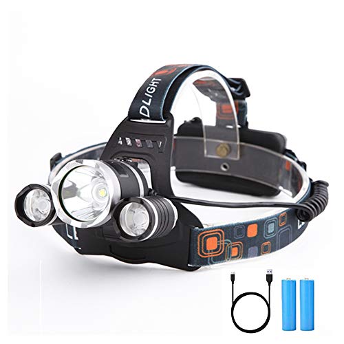 Yizhet Linterna Frontal LED Recargables Luces Super Brillantes de 6000 Lúmenes,4 Modos de Luz y Hasta 300 metros Cabeza Impermeable Para Camping/Pesca/Ciclismo/Carrera/Caza Yizhet Linterna Frontal LED Recargables Luces Super Brillantes de 6000 Lúmenes,4 Modos de Luz y Hasta 300 metros Cabeza Impermeable Para Camping/Pesca/Ciclismo/Carrera/Caza