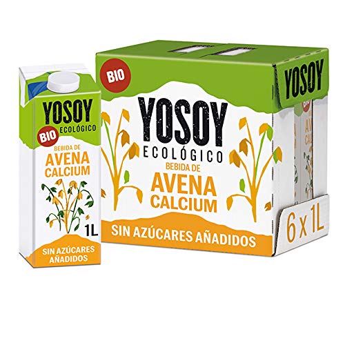 Yosoy - Bebida Vegetal Ecológica De Avena Calcio, Caja De 6 X 1L 6000 ml