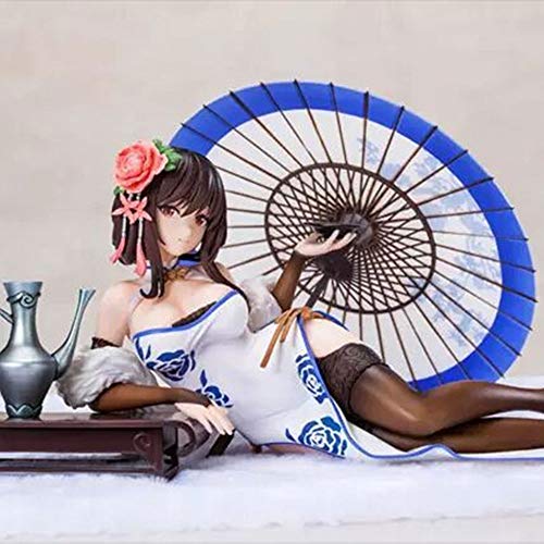 YSKCSRY Hermosa niña Yang Yuhuan Cuatro bellezas Amor en la Ciudad Antigua Postura acostada Figura de Anime Figura Decoración Estatua Muñeca Modelo Colección Altura de Juguete 18 cm