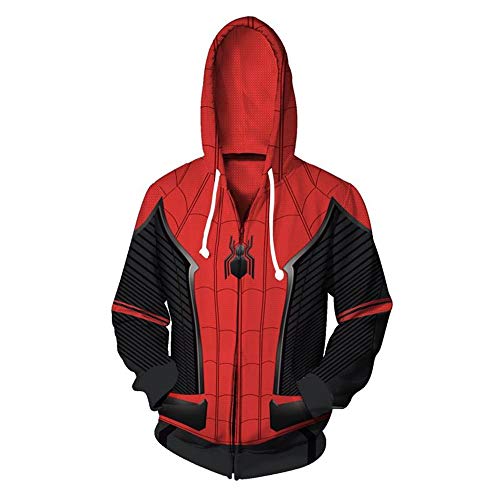 Zhangjianwangluokeji Disfraz de Spider Peter Parker para Halloween, disfraz de Halloween con capucha Diseño 1 L