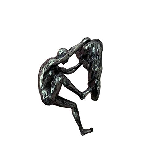ZYCX123 Creativo Retro de la Escalada Figuras de Resina Figuras Escultura Colgante de Pared Estatua de la Sala Decoraciones de Pared de Plata