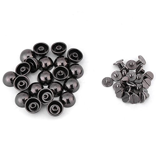 10 piezas de metal de seta tachuelas remaches, tornillos de seta remaches botones para cinturón de cuero decoración de zapatos (negro) 10 piezas de metal de seta tachuelas remaches, tornillos de seta remaches botones para cinturón de cuero decoración de zapatos (negro)