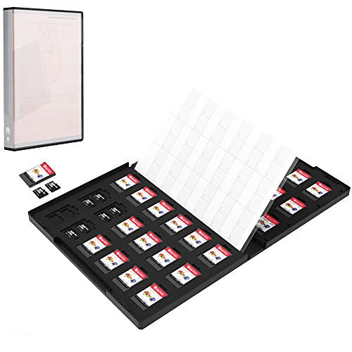 108 ranuras para tarjetas de memoria para 36 tarjetas NS (Nintendo Switch Game Card) + 72 tarjetas Micro SD/TF, funda de almacenamiento para tarjetas de memoria MSD