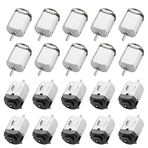 20pcs Mini Motor Electrico 3V 15000 RPM Motores Electricos Pequeños Motor dc para Crear Maquetas, Manualidades, Pequeños Robots, Juguete Coche Teledirigido (3V, 0.2A)