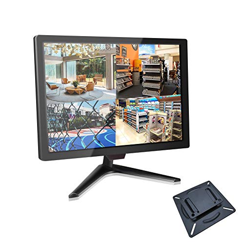 21,5" Monitor Seguridad, 1080P CCTV Monitor con Componente YPbPr/BNC/VGA/HDMI/Conector de Audio, TFT LCD Pantalla para Hogar Cámaras de Seguridad Sistema Vigilancia NVR DVR (VESA Montaje Pared)