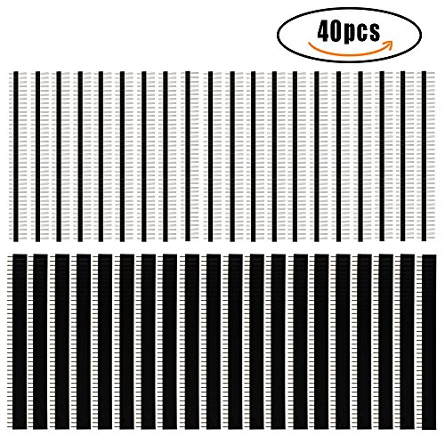2.54 mm Pin Headers 40 Pines Breakaway PCB Junta de una Sola Fila Macho y Hembra Pin Header Connector Kit para Arduino Prototype Shield (20 Piezas Macho encabezado, 20 Piezas Hembra encabezado) 2.54 mm Pin Headers 40 Pines Breakaway PCB Junta de una Sola Fila Macho y Hembra Pin Header Connector Kit para Arduino Prototype Shield (20 Piezas Macho encabezado, 20 Piezas Hembra encabezado)