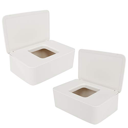 2Pcs Caja de Pañuelos de Papel Caja De Servilletas 18 * 12 * 7cm Soporte de Pañuelos Dispensador de Toallitas Humedas y Secas con Cubierta a Prueba de Polvo para Oficina Hogar Coche (Blanco) 2Pcs Caja de Pañuelos de Papel Caja De Servilletas 18 * 12 * 7cm Soporte de Pañuelos Dispensador de Toallitas Humedas y Secas con Cubierta a Prueba de Polvo para Oficina Hogar Coche (Blanco)