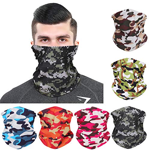 6 bandanas multifuncionales elásticas, para prácticas deportivas, yoga, senderismo y motociclismo, Tarnung Serie