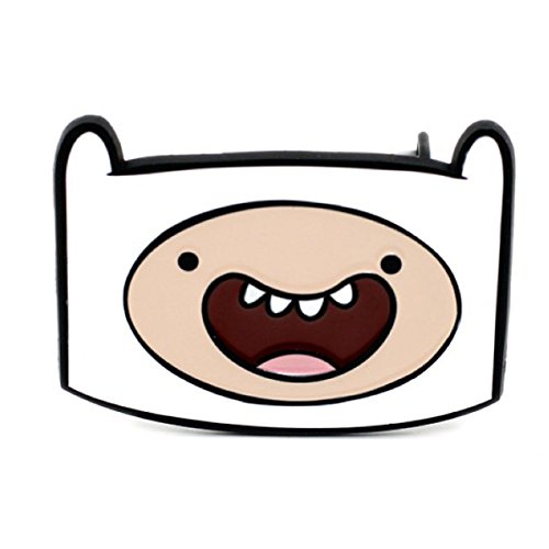 Adventure Time Finn Belt Buckle Hebilla para cinturón, Unisex, Blanco, Talla única