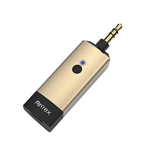 Airfrex Transmisor Bluetooth,Adaptador Bluetooth Transmitter y remitente inalámbrico con 3.5mm Jack para TV / MP3 / iPod / PC / PS4 / (Emparejar con auriculares Bluetooth y altavoces Bluetooth)