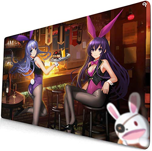 Alfombrilla de ratón con texto en inglés "Date A Live Raton" para competición de citas Anime Game Keyboard pad grande de escritorio 42 (90 x 40 cm)