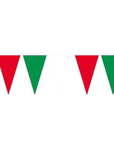 Amscan – 8625 – Guirnalda banderines – 400 x 26 cm – verde/blanco/rojo