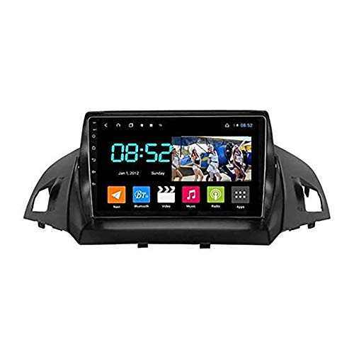 Android 8.1 GPS Navigation Stereo Radio, para Ford Kuga 2013-2017, 9" 1080P Pantalla Táctil Completa Reproductor Multimedia, Enlace Espejo Control Volante Bluetooth Hand-Free