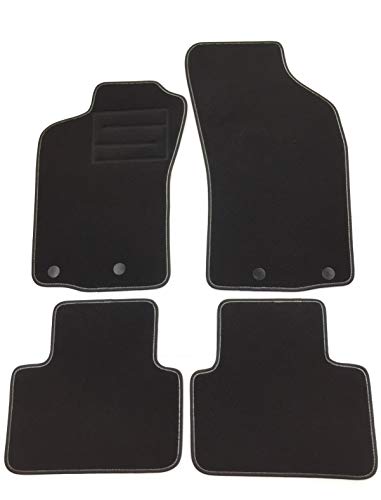 ASC - Alfombrillas para coche Alfa Romeo 147 2000 2010 con botones y talonera