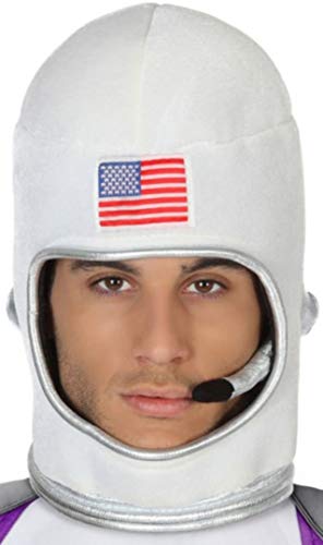 Atosa-42428 Casco Astronauta, color blanco, única (42428)