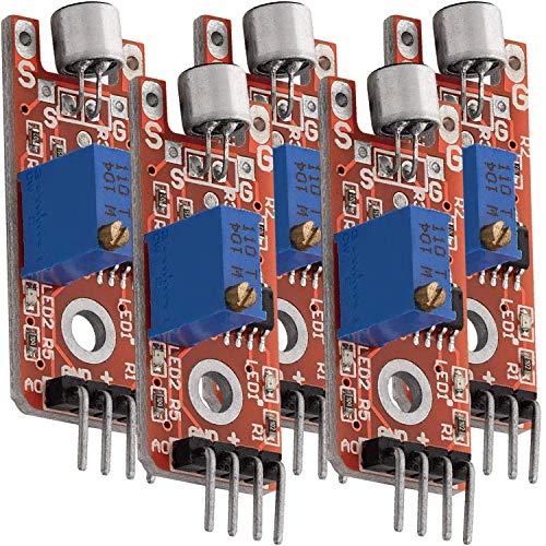 AZDelivery 5 x KY-038 Micrófono detección de Sonido de Alta sensibilidad módulo pequeño para Arduino