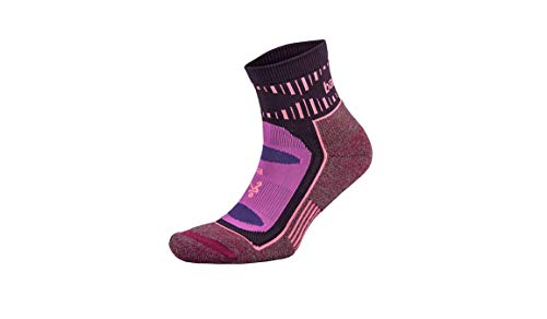 Balega Blister Resist Quarter Calcetines para hombres y mujeres (1 par), Unisex adulto Hombre, Calcetines deportivos para hombre y mujer (1 par), color gris, 8292, Rosa/Wild Berry, L