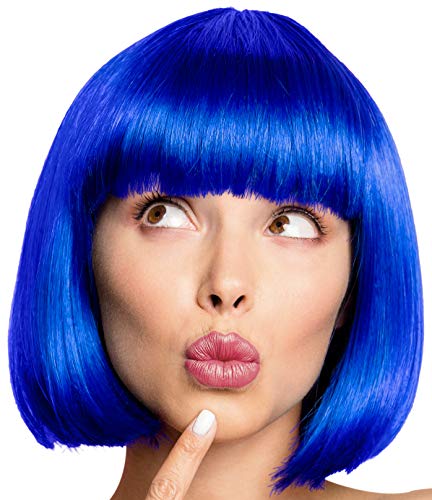 Balinco páginas PAJE Bob Peluca de la Peluca Pelucas Cabaret Charleston para el Carnaval/ Carnaval y Fiesta temática - 13 Colores (Azul) Balinco páginas PAJE Bob Peluca de la Peluca Pelucas Cabaret Charleston para el Carnaval/ Carnaval y Fiesta temática - 13 Colores (Azul)